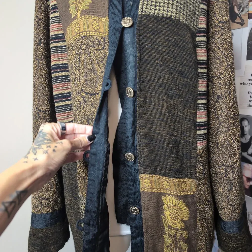 Patchwork Jacquard Jacket Vintage